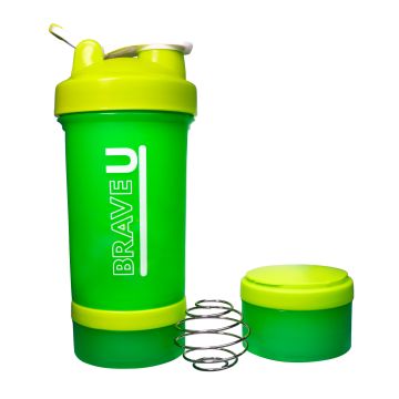 Shaker with containers 3 в 1 Light green - 600 мл