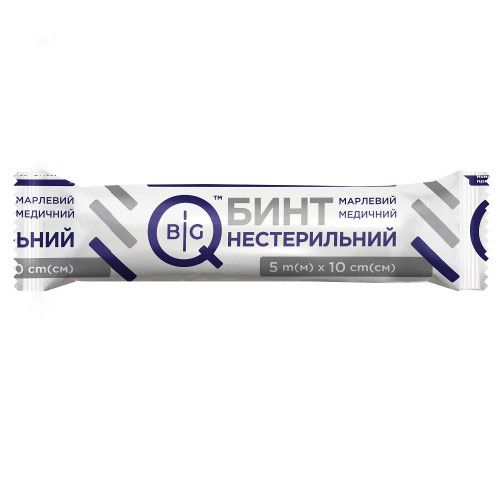Бинт марлевый медицинский нестерильный BigQ 5 м х 10 см, тип 17