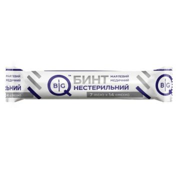 Бинт марлевий медичний нестерильний BigQ 7 м х 14 см, тип 17