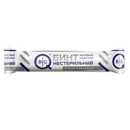 Бинт марлевый медицинский нестерильный BigQ 7 м х 14 см, тип 17