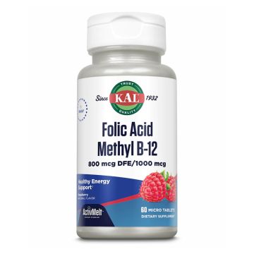 Folic Acid Methyl B-12 800mcg Raspberry - 60 таблеток