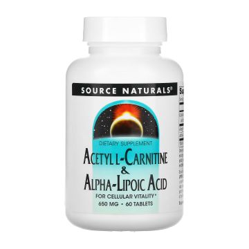 Acetyl L-Carnitine & Alpha-Lipoic Acid 650mg - 60 таблеток