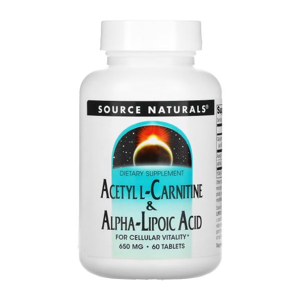Acetyl L-Carnitine & Alpha-Lipoic Acid 650mg - 60 таблеток