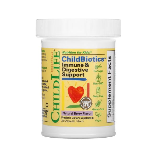 ChildBiotics Immune + Digestive Support Natural Berry - 30 жевательных конфет