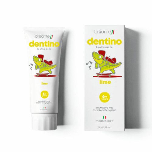 Зубна паста-гель Brillante dentino Lime Junior (від 6 років), 50 мл