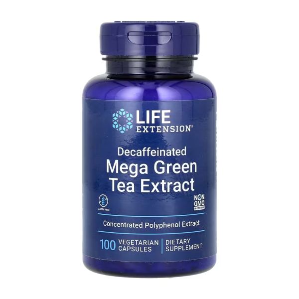 Decaffeinated Mega Green Tea Extract - 100 вег. капсул