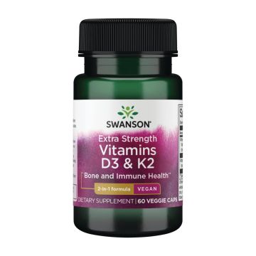 Extra Strength D3 & K2 5000 iu & 100mcg - 60 капсул