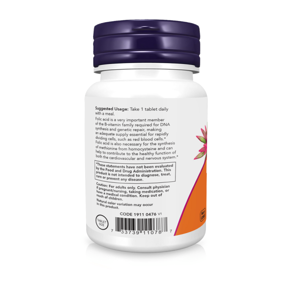 Фолієва кислота / Folic Acid 800 мкг NOW