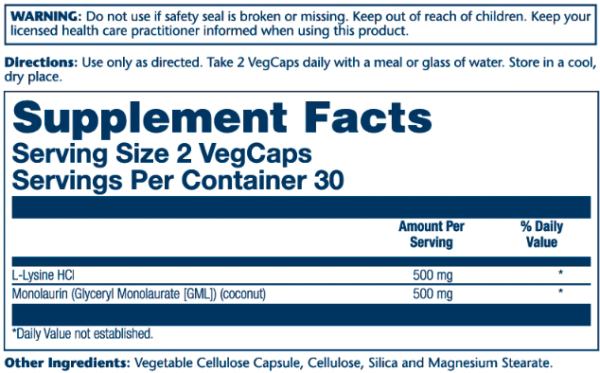L-Lysine Monolaurin 1:1 - 60 капсул