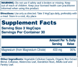 Magnesium Citrate 400mg - 90 капсул