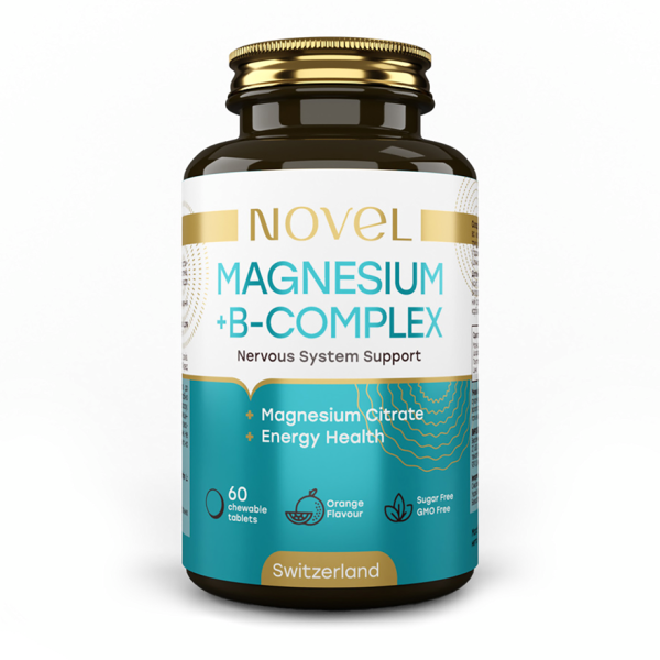 Жевательные витамины Магний + В-комплекс / Magnesium+B Complex №60 NOVEL