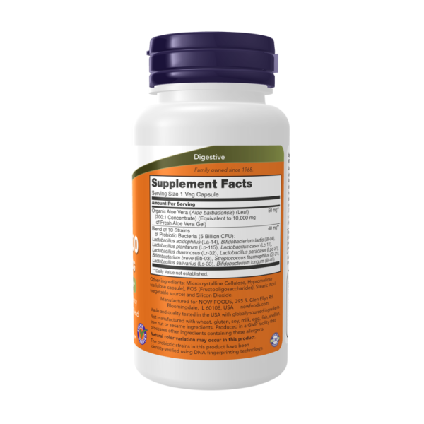 Алое з пробіотиками / Aloe and Probiotics 10 000 NOW
