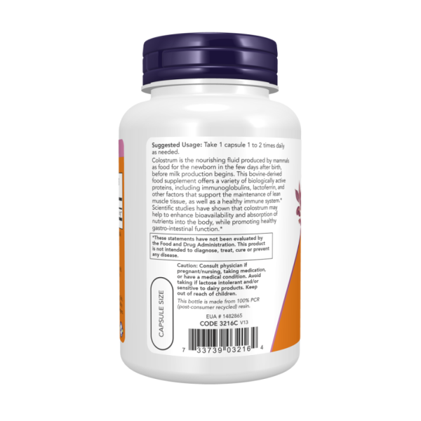 Колострум / Colostrum 500 мг NOW