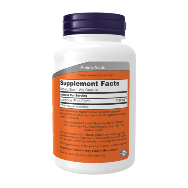 L-аргинин / L-arginine 700 мг №180 NOW