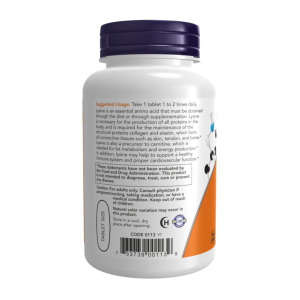 L-лізин / L-lysine 1000 мг NOW