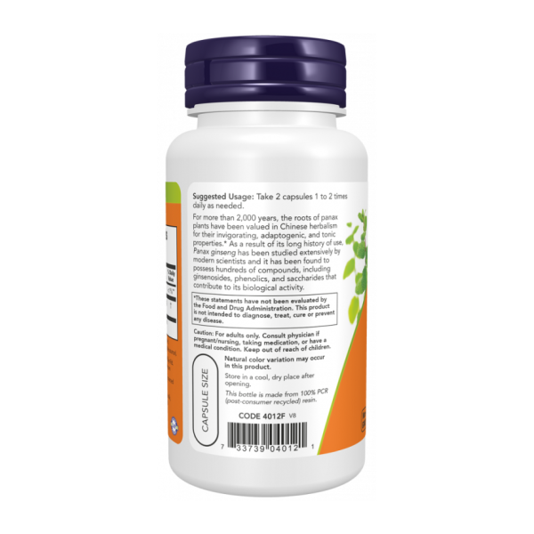 Корінь женьшеню / Panax Ginseng 500 мг NOW