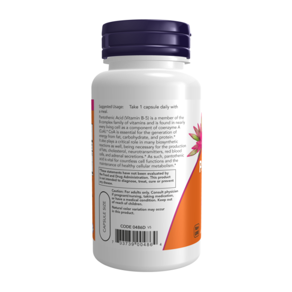 Пантотеновая кислота (Витамин В5) / Pantothenic Acid 500 мг NOW