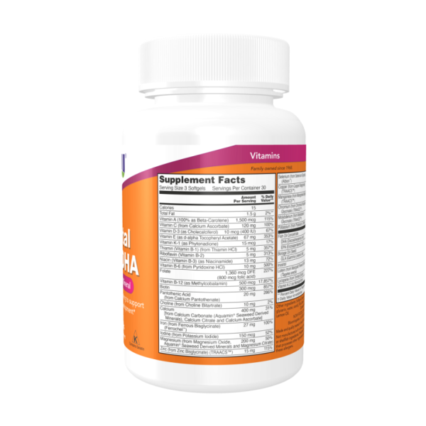 Вітаміни для жінок з ДГК NOW / Pre Natal Multi+DHA NOW
