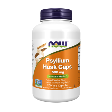 Лушпиння насіння подорожника / Psyllium Husk Caps 500 мг NOW