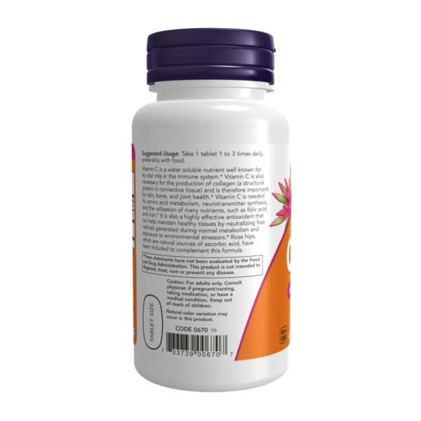Вітамін С з шипшиною / Vitamin C-500 NOW