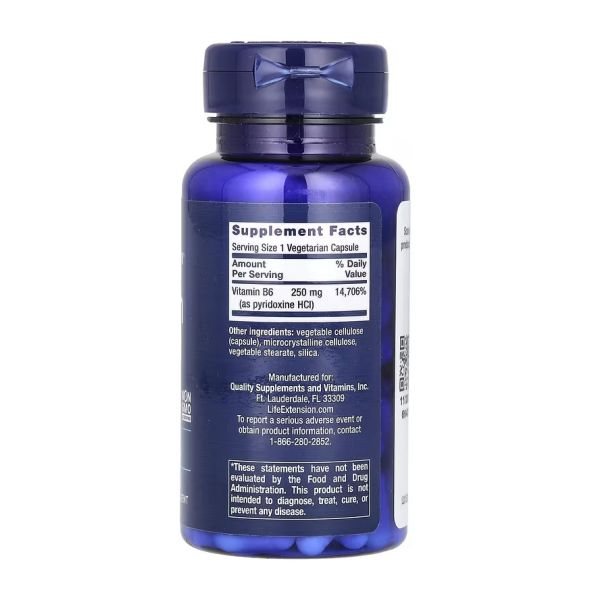 Vitamin B6 250 мг. - 100 вег. капсул