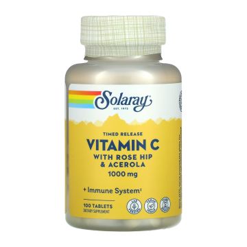 Vitamin C with Rose Hips & Acerola 1000mg - 100 таблеток