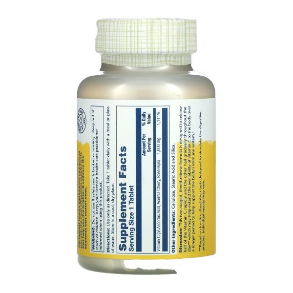 Vitamin C with Rose Hips & Acerola 1000mg - 100 таблеток