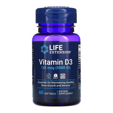 Vitamin D3 125 mcg (5000 IU) - 60 мягких капсул