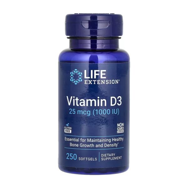 Vitamin D3 25 мкг. (1000 IU) - 250 мяг. капсул