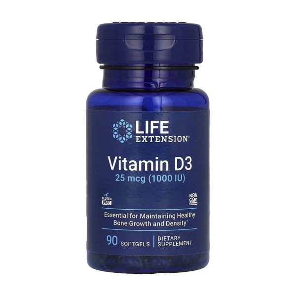 Vitamin D3 25 мкг. (1000 IU) - 90 мяг. капсул