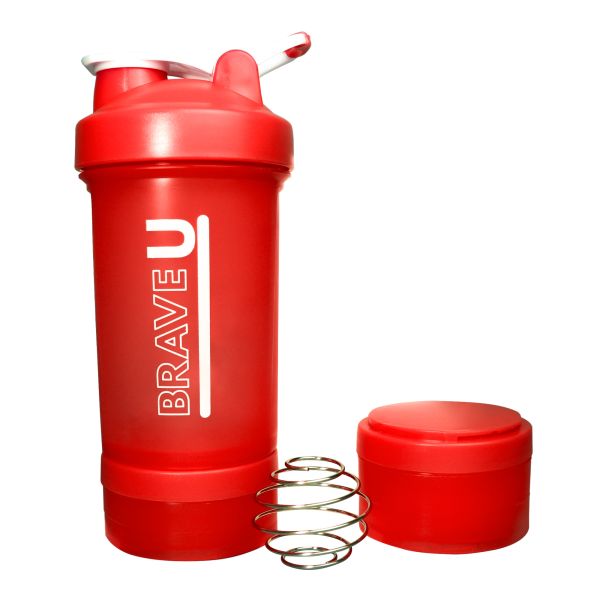 Shaker with containers 3 в 1 Red - 600 мл
