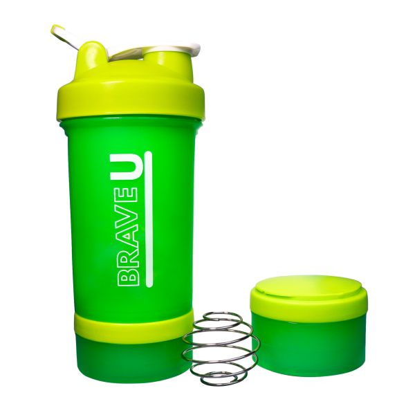 Shaker with containers 3 в 1 Light green - 600 мл