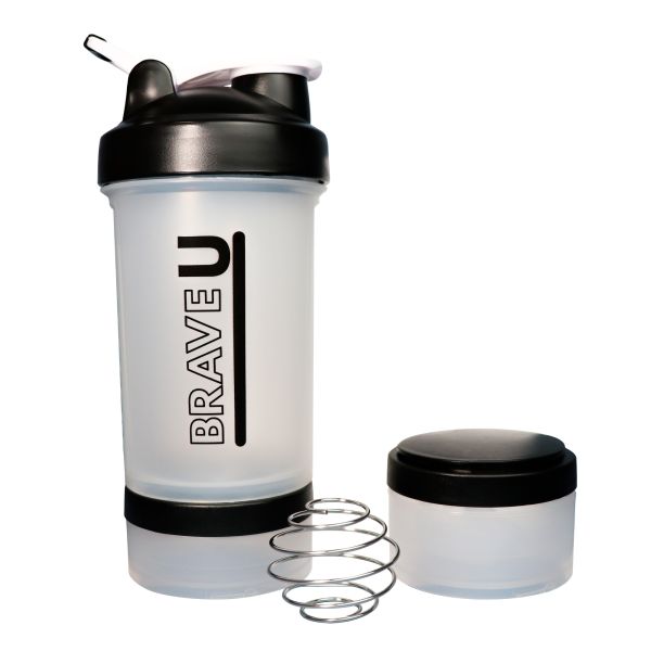Shaker with containers 3 в 1 Transparent - 600 мл