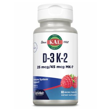 D3 & K2 25mcg Raspberry - 60 таблеток