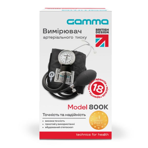 Механический тонометр Gamma 800К со встроенным стетоскопом