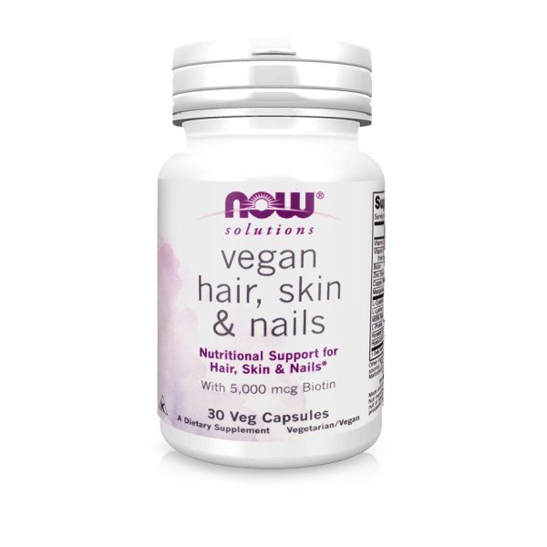Вітаміни для волосся, шкіри та нігтів, веганські / Vegan Hair, Skin & Nails NOW