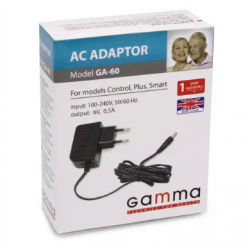 Адаптер сетевой Gamma GA-60 для тонометров (Optima, Control, Smart, Plus) гарантия 1 год
