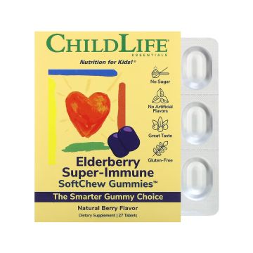 Elderberry Super-Immune SoftChew Natural Berry - 27 таблеток