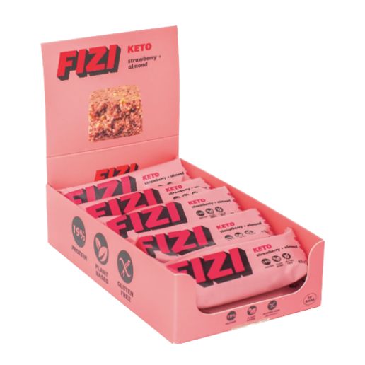 KETO Protein Bar Strawberry + Almond - 10x45 гр.