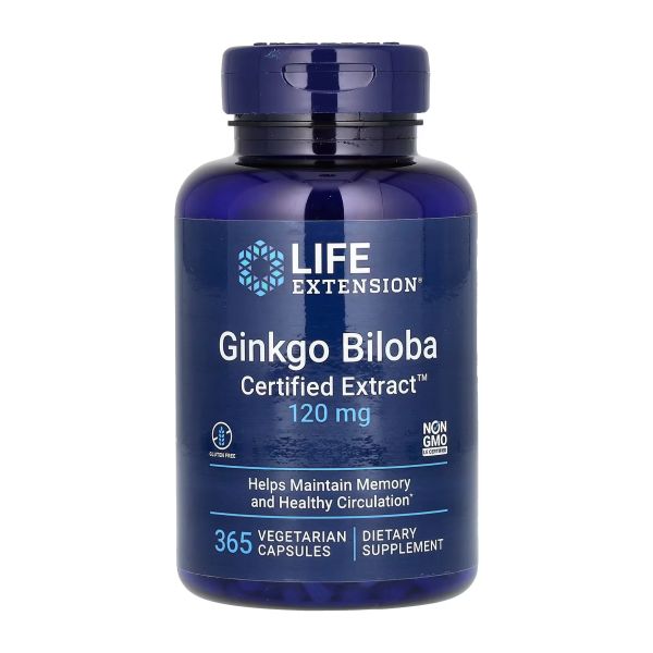 Ginkgo Biloba Certified Extract™ 120 мг. - 365 вег. капсул