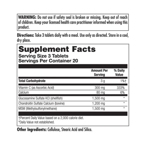 Glucosamine Chondroitin MSM - 60 таблеток