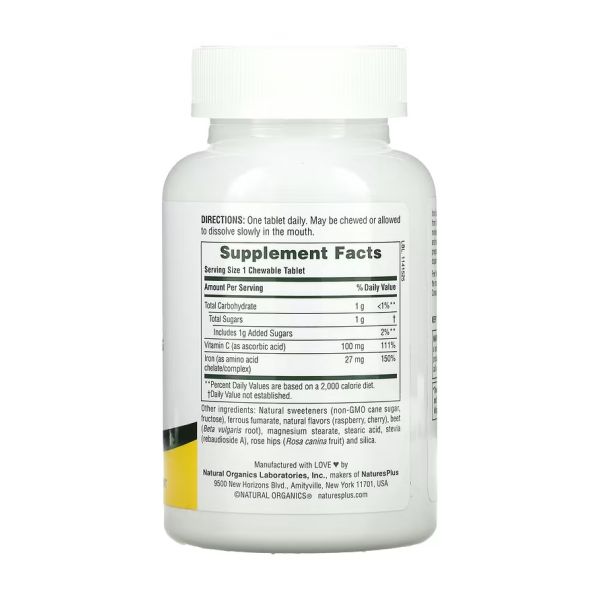 Iron 27 mg with Vitamin C Herbs - 90 таб.