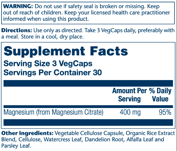 Magnesium Citrate 400mg - 90 капсул