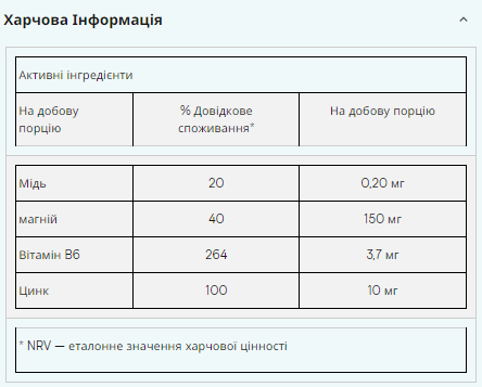 Zinc and Magnesium - 270 капсул