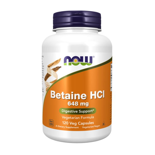 Бетаин гидрохлорид / Betaine HCI 648 мг №120 NOW