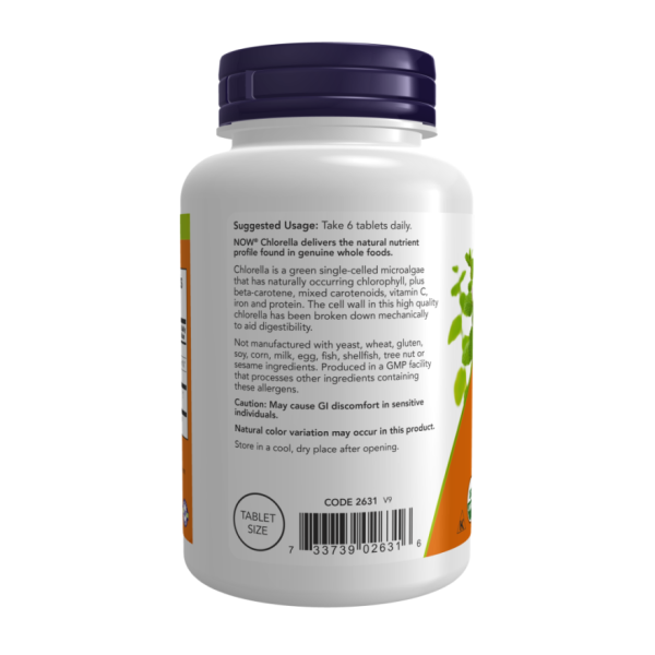 Органическая хлорелла / Chlorella №200 NOW