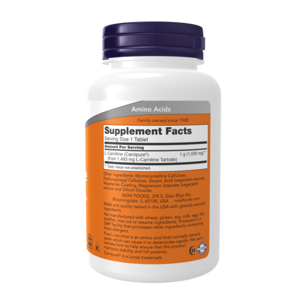 L-карнітин / L-carnitine 1000 мг NOW
