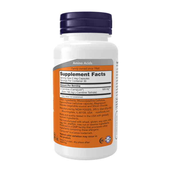 L-карнітин / L-carnitine 250 мг NOW