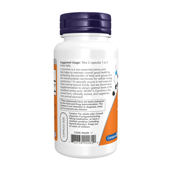 L-карнітин / L-carnitine 250 мг NOW