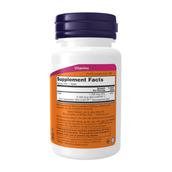 Метилфолат / Methyl Folate 1000 мкг №90 NOW